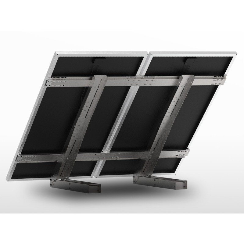 Support 2 panneaux solaires extensible Sol-Mur UNIFIX800EGF | largeur panneau 808 à 1100mm