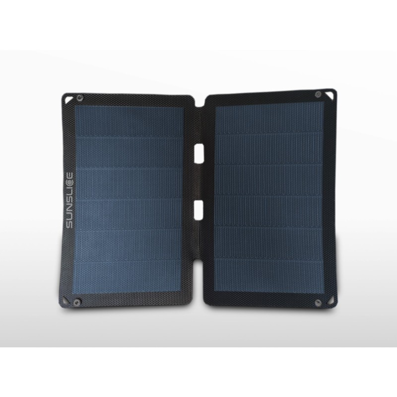 Panneau solaire flexible portable SUNSLICE 12W + chargeur USB | 2 x 2A