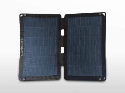 Panneau solaire flexible portable SUNSLICE 12W + chargeur USB | 2 x 2A