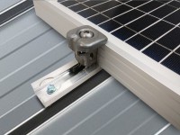 Fixation TOITURE Bac acier pour 1 panneau solaire | épaisseur cadre 30 à 50mm