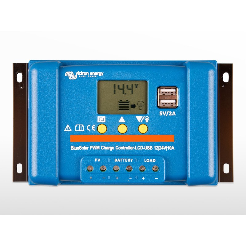 Régulateur VICTRON BlueSolar LCD & USB 12/24 - 10A