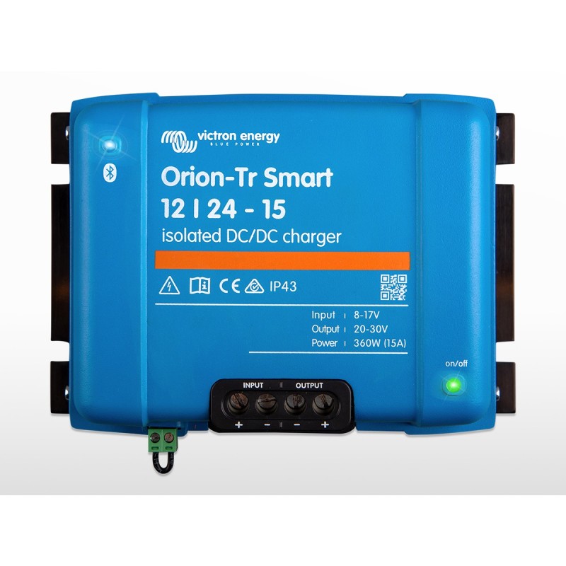 Chargeur DC VICTRON Orion-Tr Smart isolé 12/24 - 15A | 12 / 24V - 360W