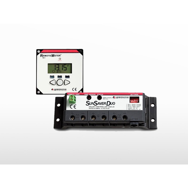 Régulateur MORNINGSTAR SunSaver DUO + LCD SSD-25 | 12V