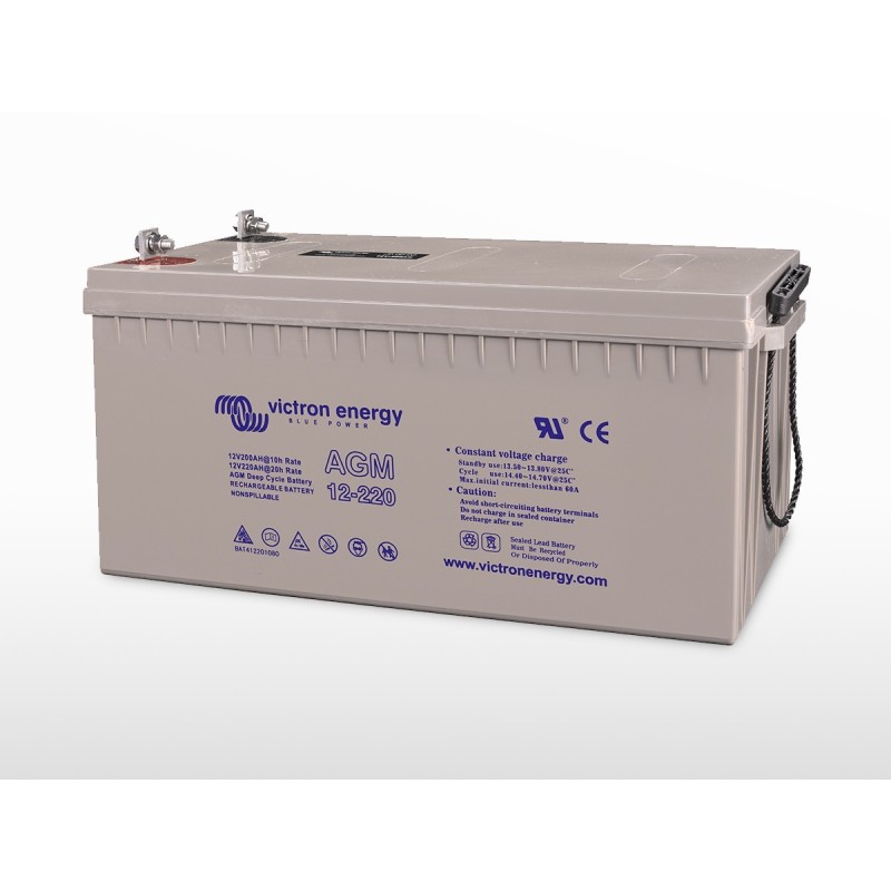 12V/220Ah Batterie AGM à décharge lente (Deep Cycle Battery) (M8) Victron | BAT412201085