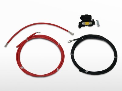 Kit connexion batterie 16mm² + MEGA fusible 125A/32V + cosses M8 | 2 x 2m