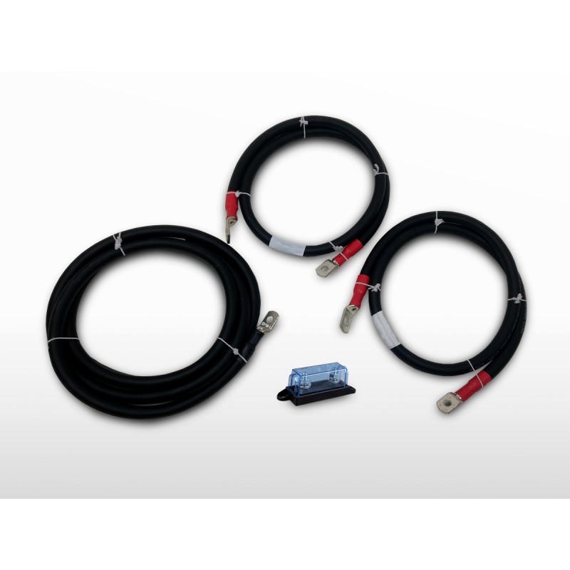 Kit connexion batterie 50mm² / M8-M8 + Porte MEGA-fusible | 2 x 2m