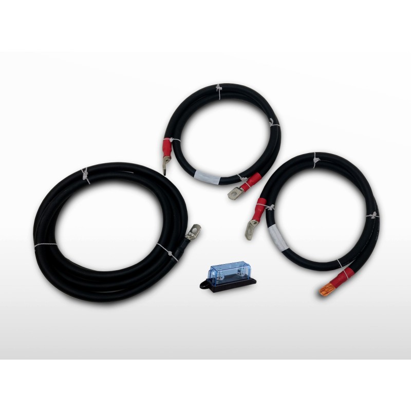 Kit connexion batterie 25mm² / M8-NU + Porte MEGA-fusible | 2 x 2m