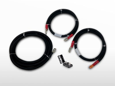 Kit connexion batterie 16mm² / M8-NU + Porte MIDI-fusible | 2 x 2m