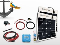 Kit panneaux solaires flexible SUNPOWER bateau MPPT 2 x 50W | 12V /24V