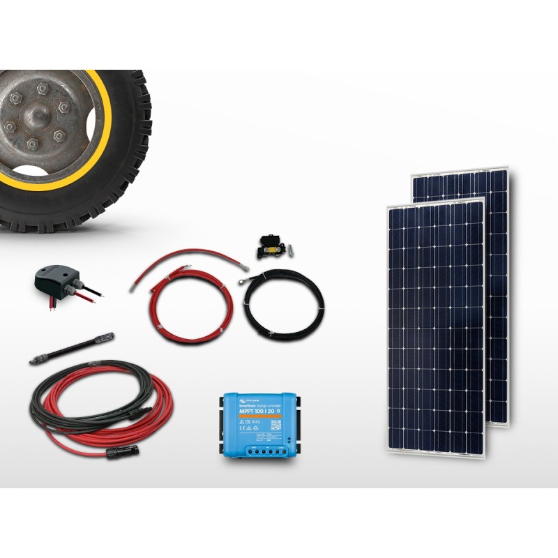 Kit solaire Camping-car MPPT monocristallin 2 x 115W | 12V / 24V