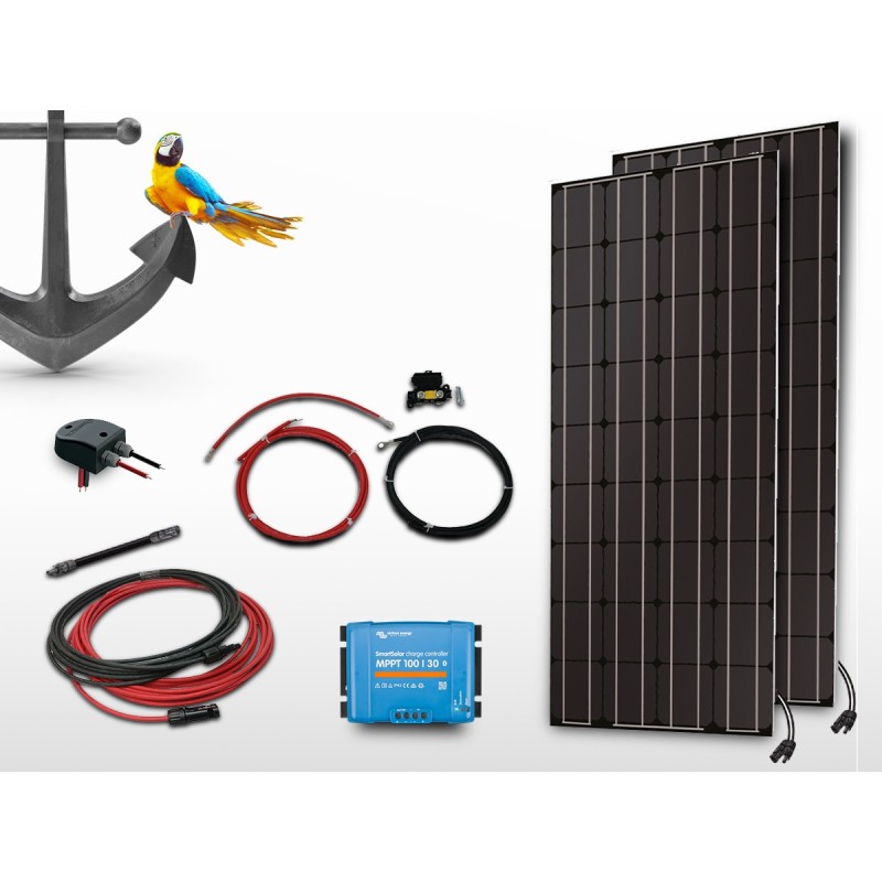 Kit panneaux solaires Bateau MPPT monocristallin 2x150W | 12V / 24V