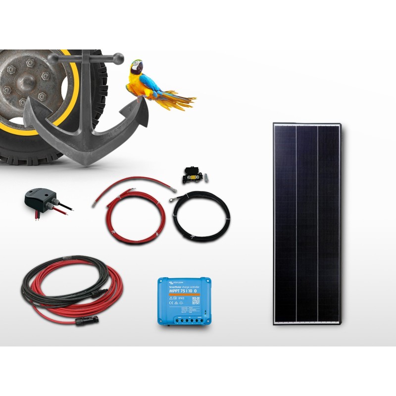 Kit panneau solaire Back-Contact (noir) MPPT monocristallin 80W | 12V