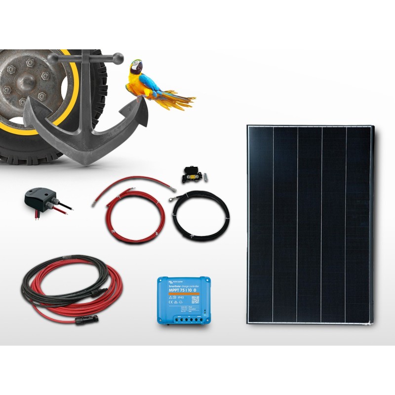 Kit panneau solaire Back-Contact (noir) MPPT monocristallin 130W | 12V