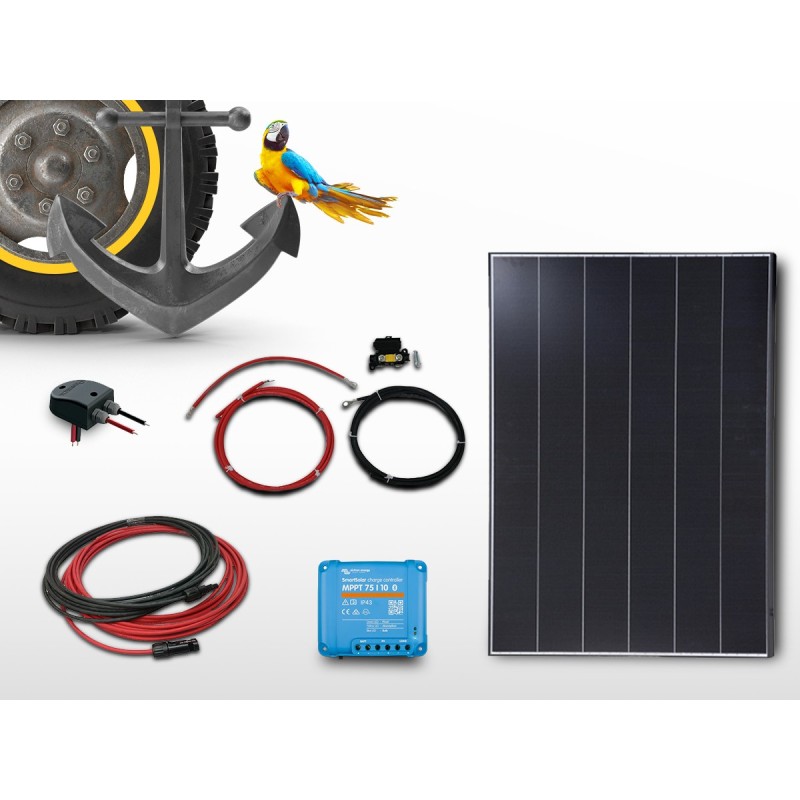 Kit panneau solaire Back-Contact (noir) MPPT monocristallin 150W | 12V