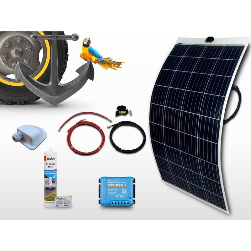 Kit panneau solaire souple MPPT mono 220W | 12V