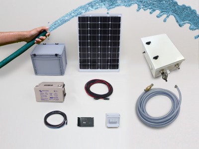 Kit d'arrosage solaire 90W avec coffret SOLARIS-PUMP | 12V - 19L/mn