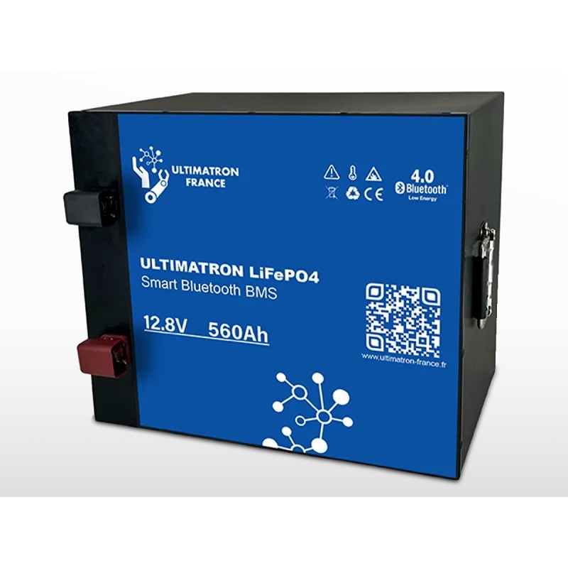 Batterie lithium ULTIMATRON LiFePO4 Smart BMS 12V / 560Ah | 7.16kWh