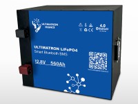 Batterie lithium ULTIMATRON LiFePO4 Smart BMS 12V / 560Ah | 7.16kWh