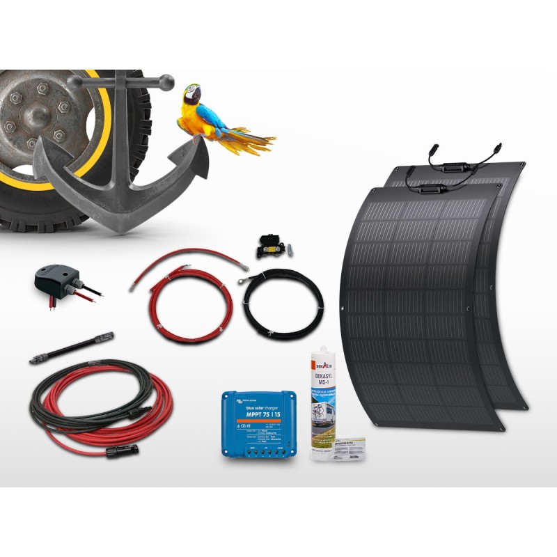 Kit panneau solaire flexible MPPT EcoFlow 2 x 100W | 12V / 24V