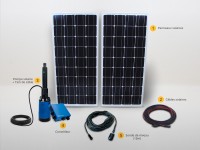 Composition du Kit pompe solaire immergé LORENTZ 230W | 40m - 1m³/h