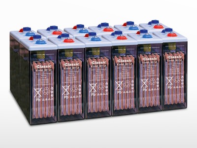 Parc de 12 batteries EXIDE GNB Classic OPzS Solar 450 | 24V / 450Ah (10,8kWh)