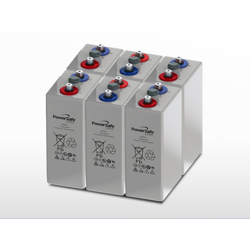 Parc de 6 batteries ENERSYS PowerSafe 5 OPzV 350 | 12V / 538Ah (6,4kWh)