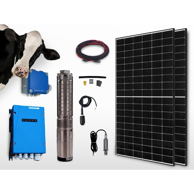 Kit pompe solaire immergée abreuvoir LORENTZ PS2-200 C-SJ3-9 | 35m - 3,3m³/h