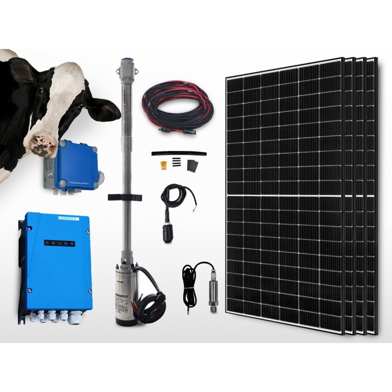 Kit pompe solaire immergée abreuvoir LORENTZ PS2-600 HRE-07 | 90m - 1,3m³/h