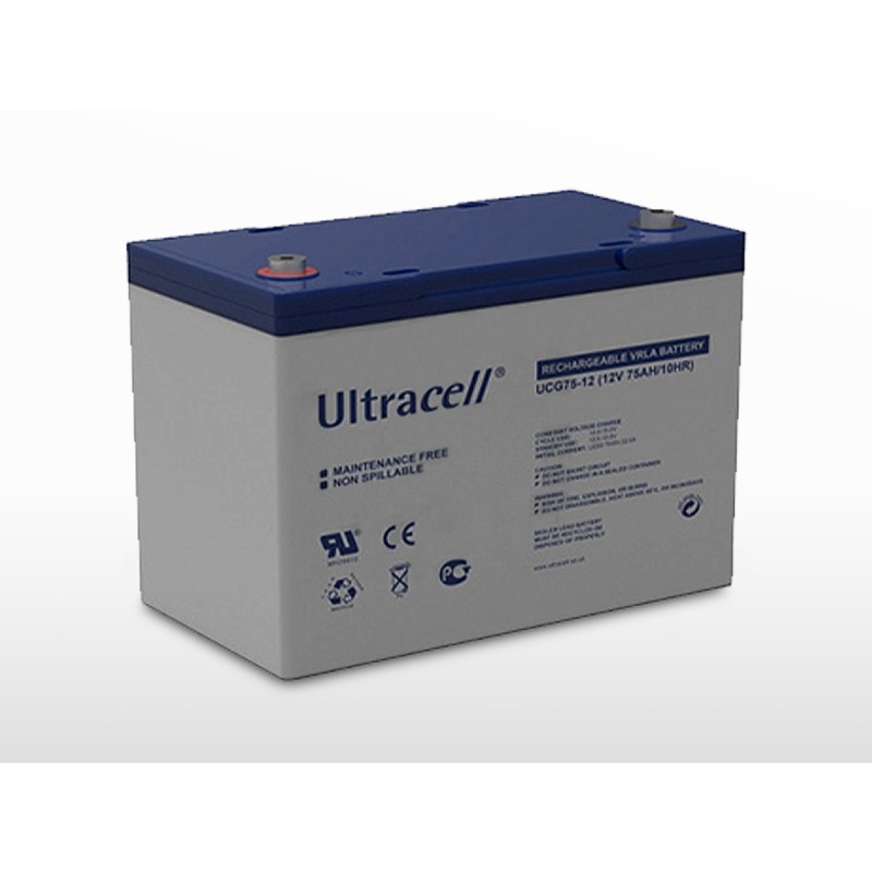 Batterie solaire GEL étanche ULTRACELL 12V / 75Ah | 0.9kWh