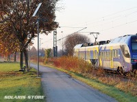 Chemin bord de voie ferrée avec Lampadaire LED solaire autonome PROTOS 125