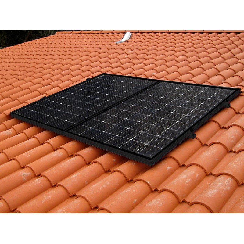 Fixation Toiture TUILE pour 2 panneaux solaires | Max 924mm