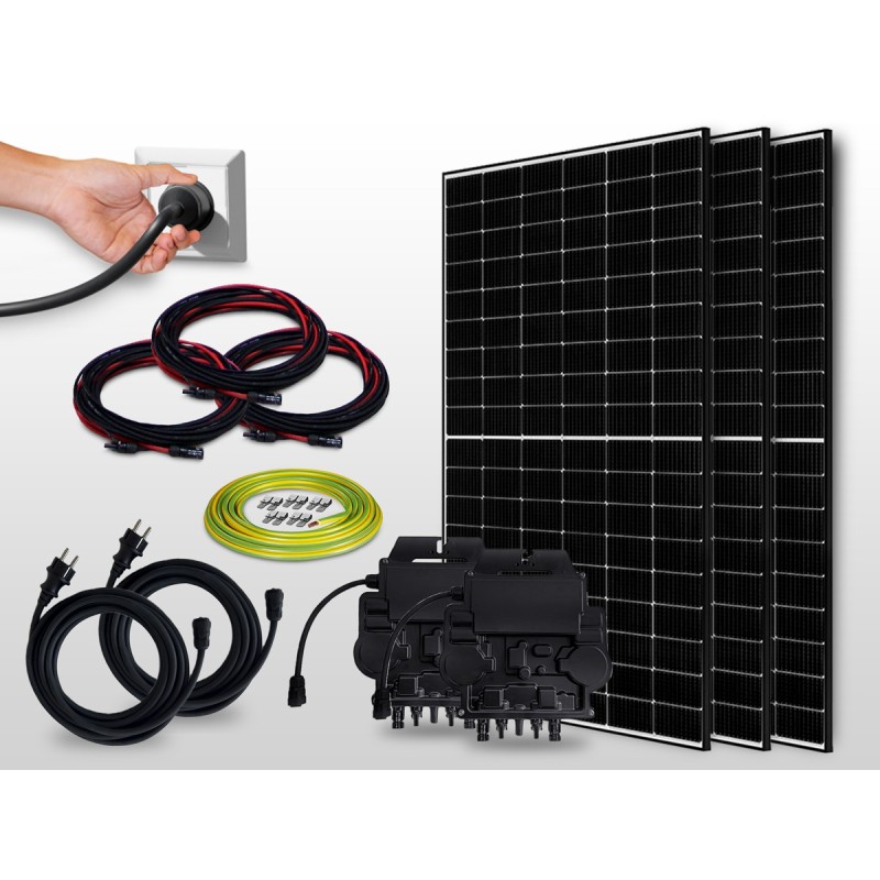 Kit panneaux solaires autoconsommation sur prise 1200 | 1230W