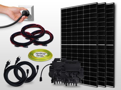 Kit panneaux solaires autoconsommation sur prise 1200 | 1230W