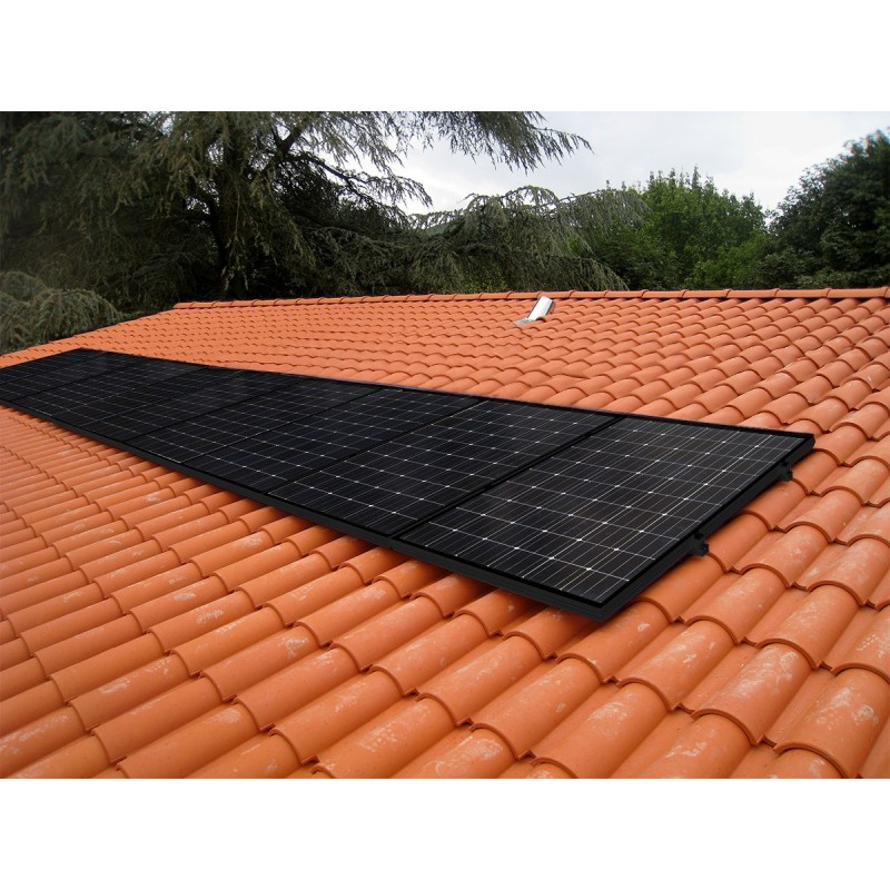 Fixation Toiture TUILE pour 9 panneaux solaires | Max 1160mm