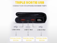 Sorties du Chargeur solaire portable Electron 8W