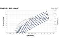 Courbes de la Pompe de surface LORENTZ PS2-4000 CS-F8-8 | 70m - 12m³/h