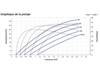 Courbes de la Pompe de surface LORENTZ PS2-4000 CS-F32-20-2 | 30m - 42m³/h