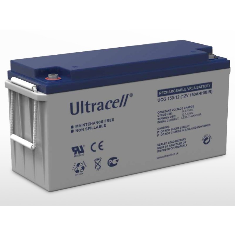 Batterie solaire GEL étanche ULTRACELL 12V / 150Ah | 1.8kWh