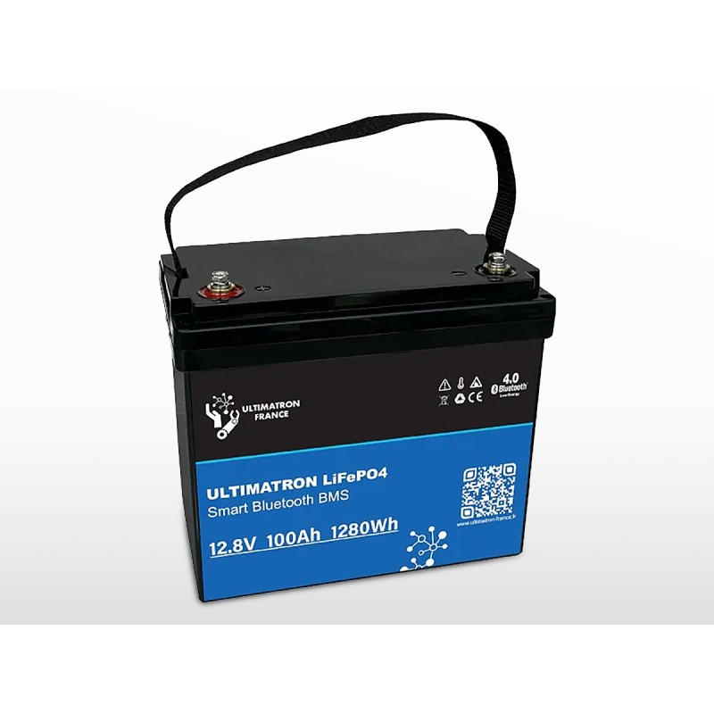 Batterie lithium ULTIMATRON LiFePO4 Smart BMS 12V / 100Ah | 1.28kWh