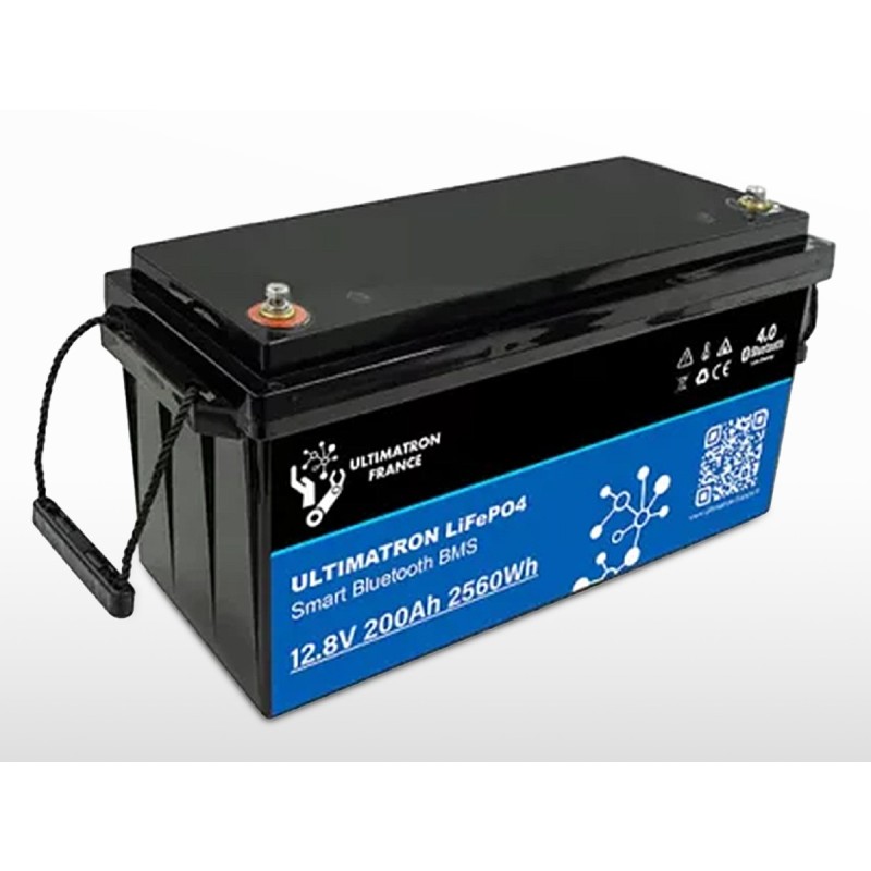 Batterie lithium ULTIMATRON LiFePO4 Smart BMS 12V / 200Ah | 2.56kWh