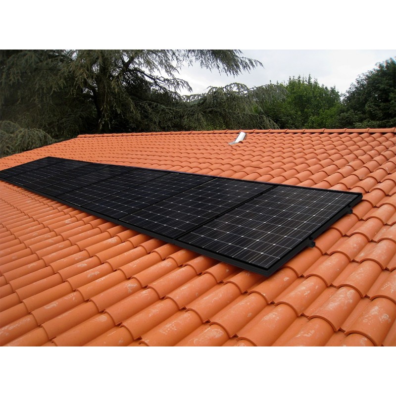 Fixation Toiture TUILE pour 8 panneaux solaires | Max 1160mm