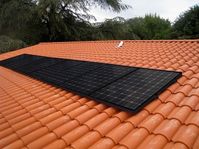 Fixation Toiture TUILE pour 8 panneaux solaires | Max 1160mm