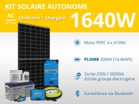 Kit solaire autonome 1640W - Plomb Gel - Multiplus 2000VA | 230V / 14,4kWh