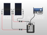 Schéma du kit panneau solaire autonome Plug & Play 820W - batterie DELTA 2 MAX | 2kWh